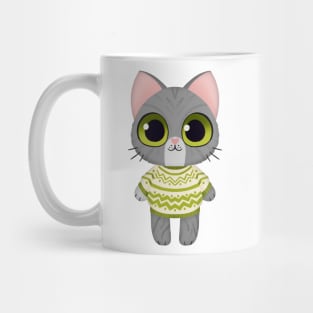 Holiday Kitten Gray Mug
